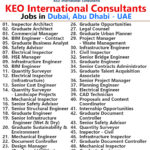 KEO Job Vacancies in Dubai, Abu Dhabi - UAE