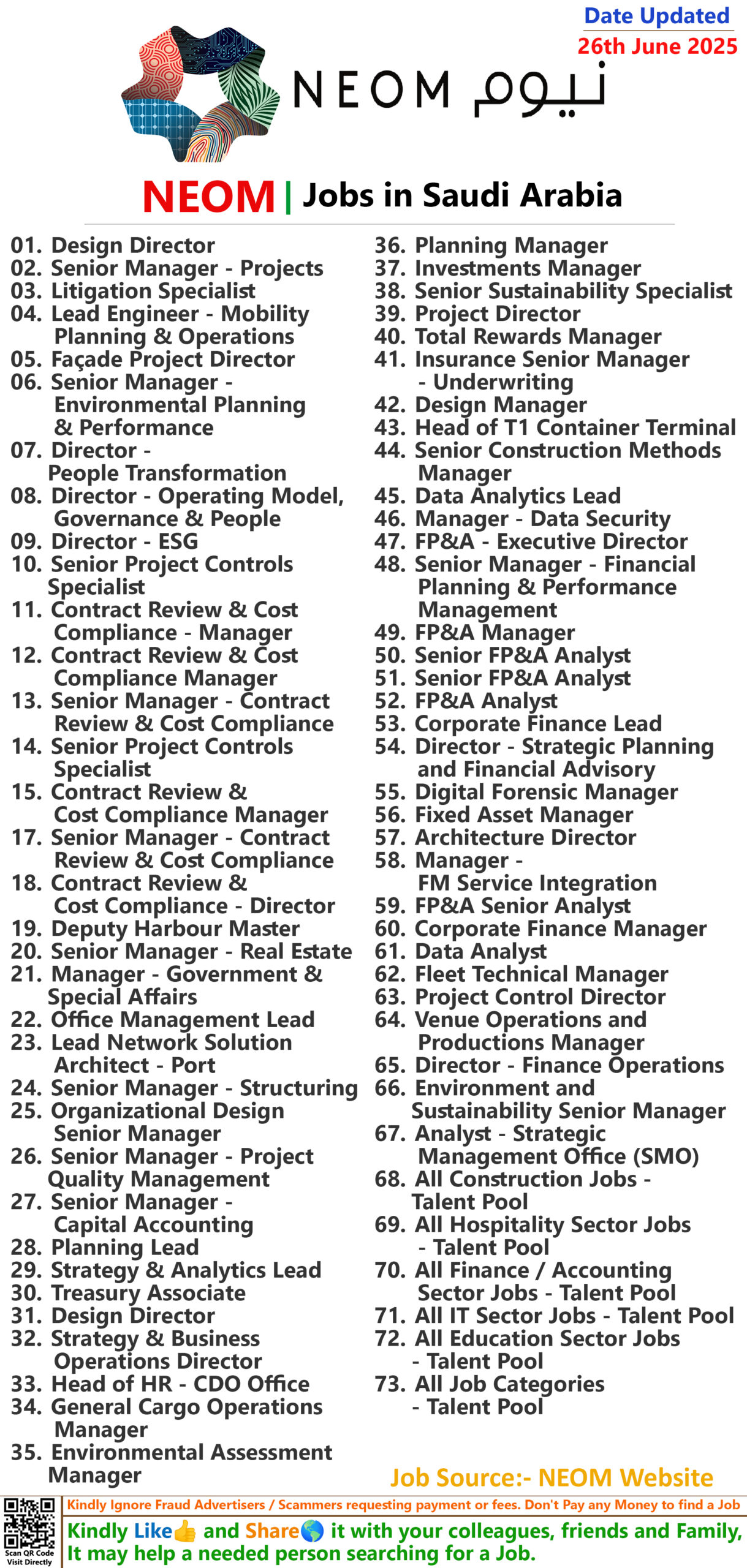 NEOM Jobs in Saudi Arabia