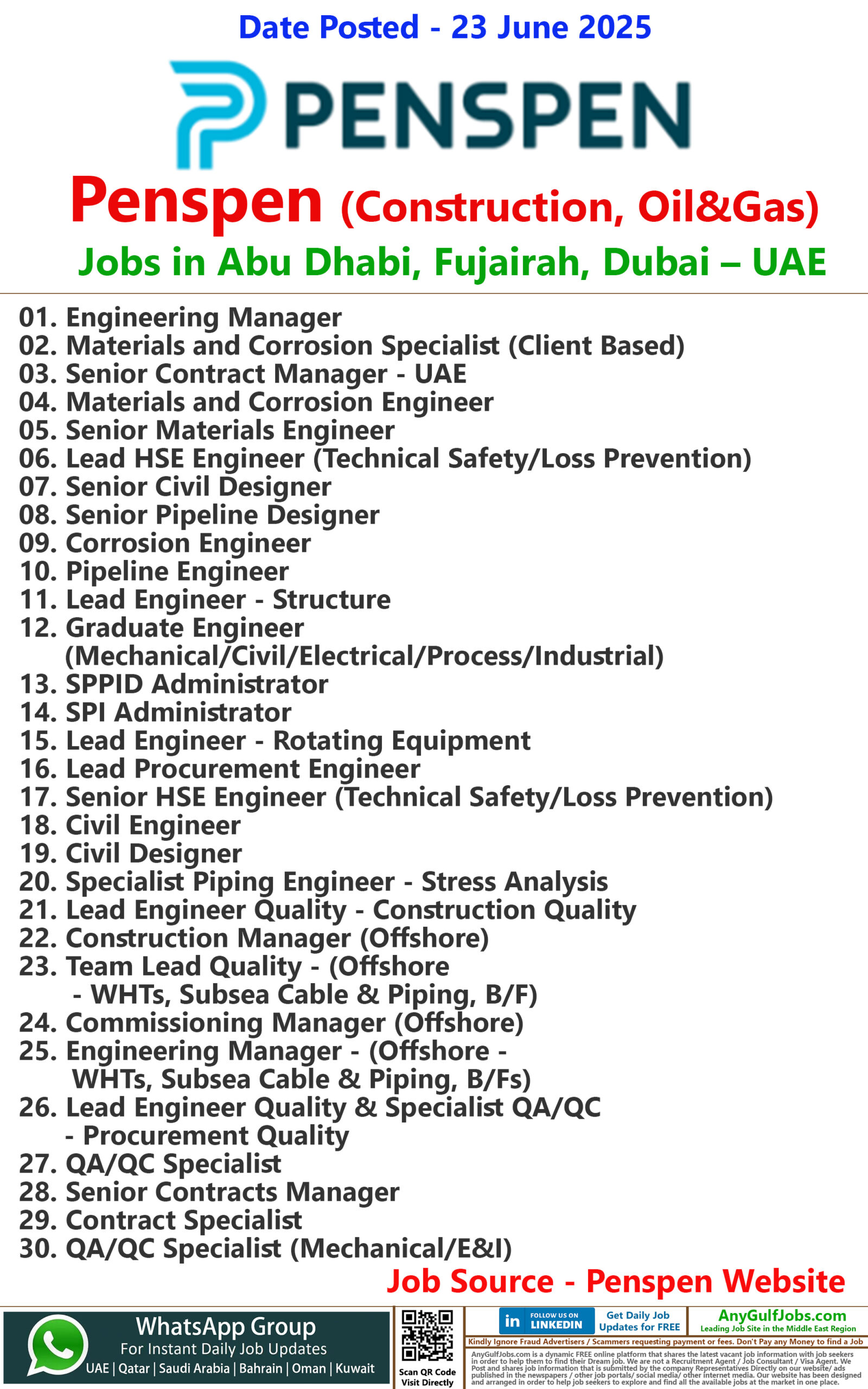 Penspen Jobs | Careers - Abu Dhabi, Fujairah, Dubai - UAE