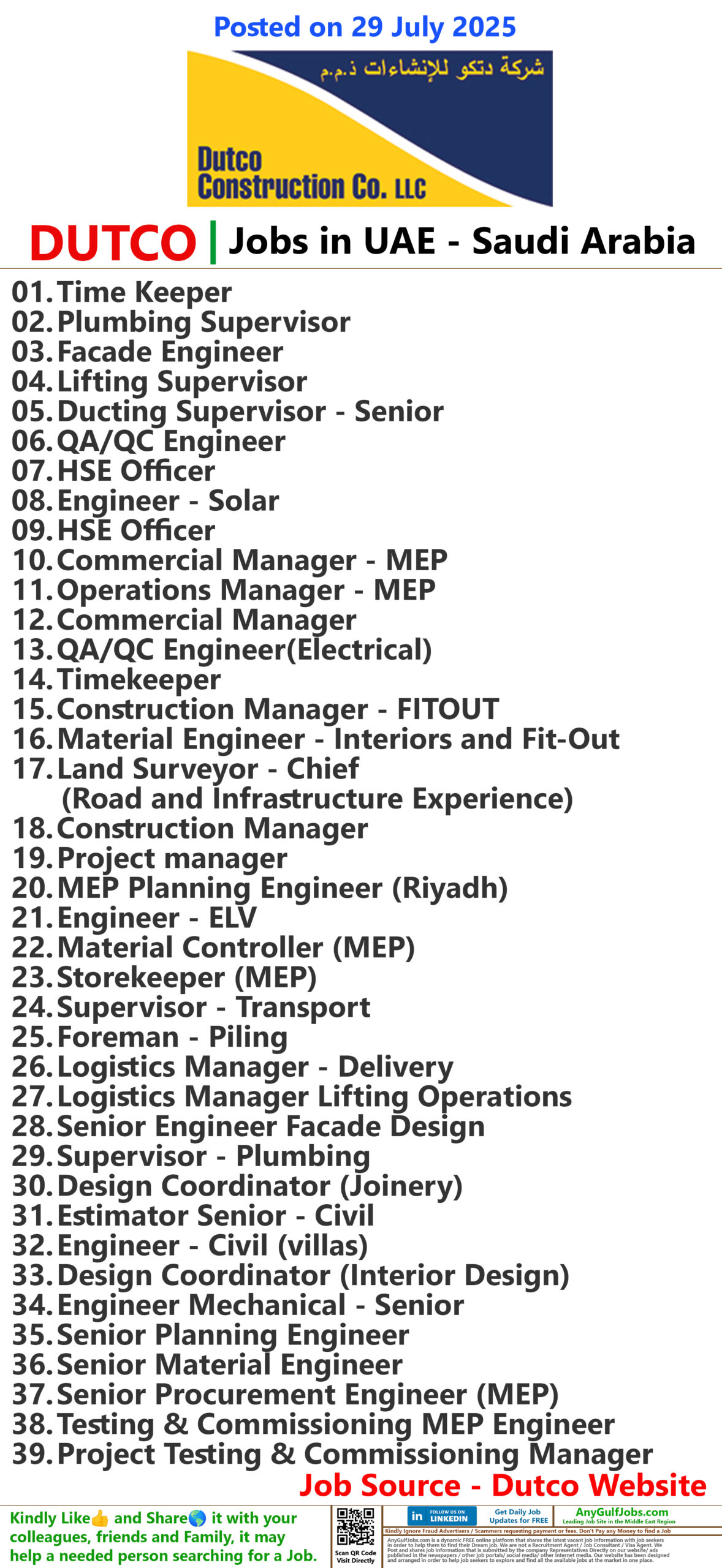 DUTCO Jobs | Careers - Dubai - UAE - Saudi Arabia