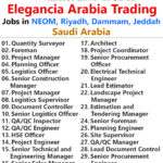 Elegancia Arabia Trading Jobs | Careers - NEOM, Riyadh - Saudi Arabia