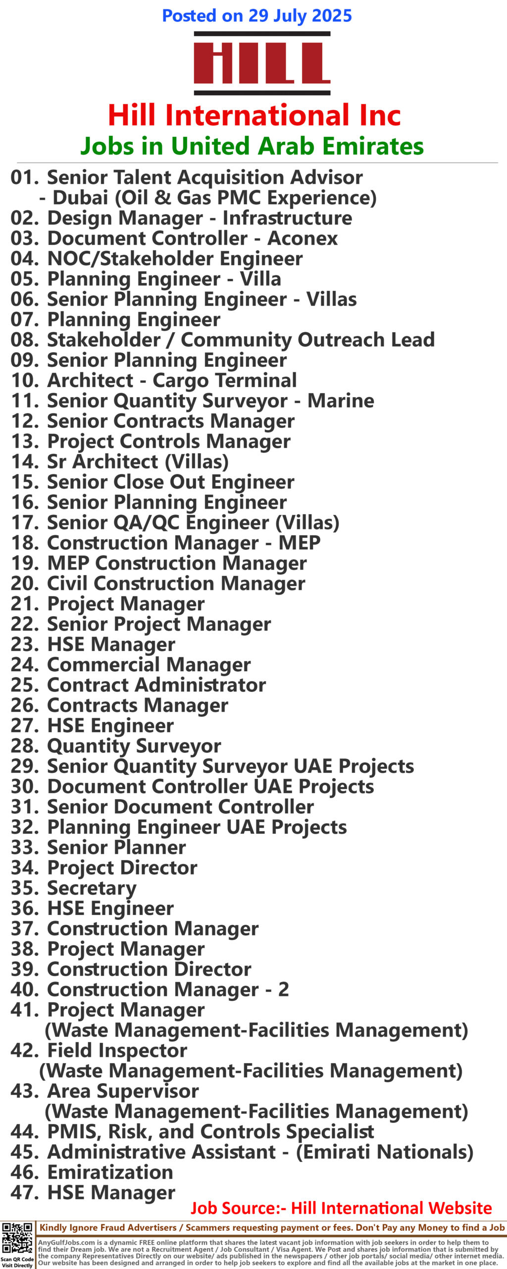 Hill International Inc Jobs | Careers - United Arab Emirates