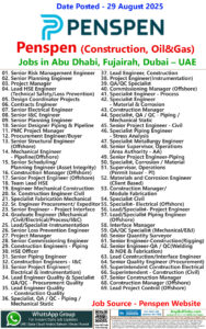 Penspen Jobs | Careers - Abu Dhabi, Fujairah, Dubai - UAE