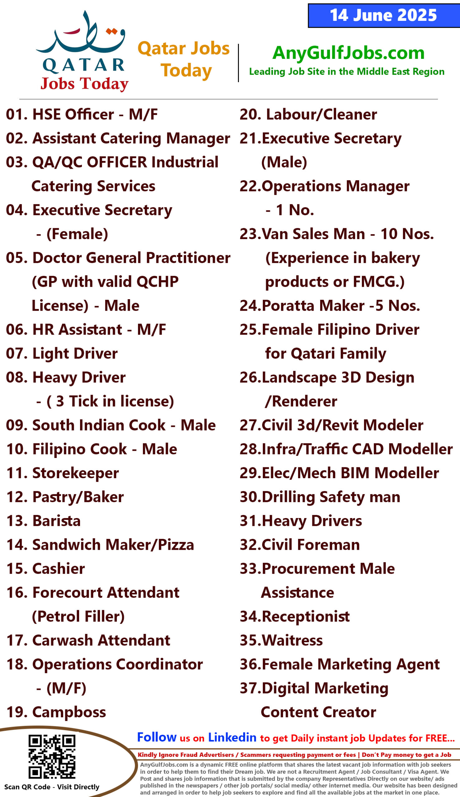 Gulf Times Classified Jobs - 14 June 2025 3 Gulf Times Classified Jobs - 14 June 2025