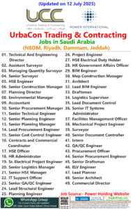 UCC | UrbaCon Trading & Contracting Jobs | Careers - Saudi Arabia
