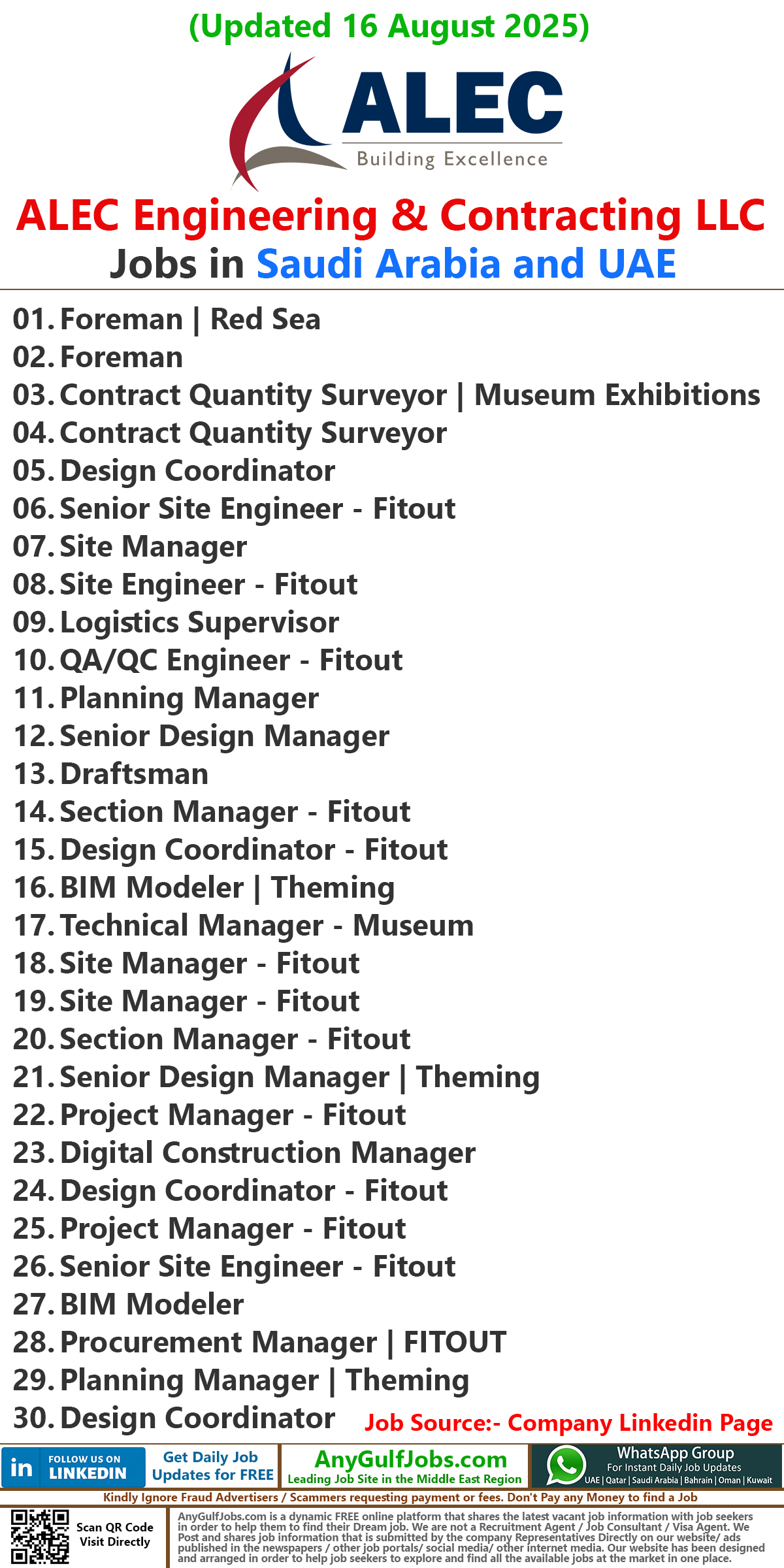 ALEC Engineering & Contracting LLC Jobs in Saudi Arabia and UAE