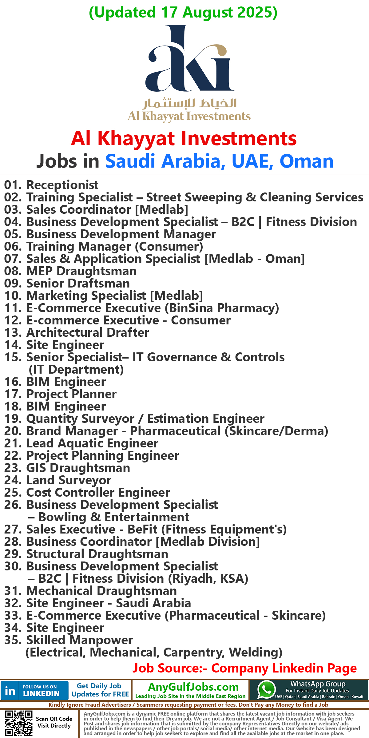 Al Khayyat Investments Jobs | Careers - Saudi Arabia, UAE, Oman