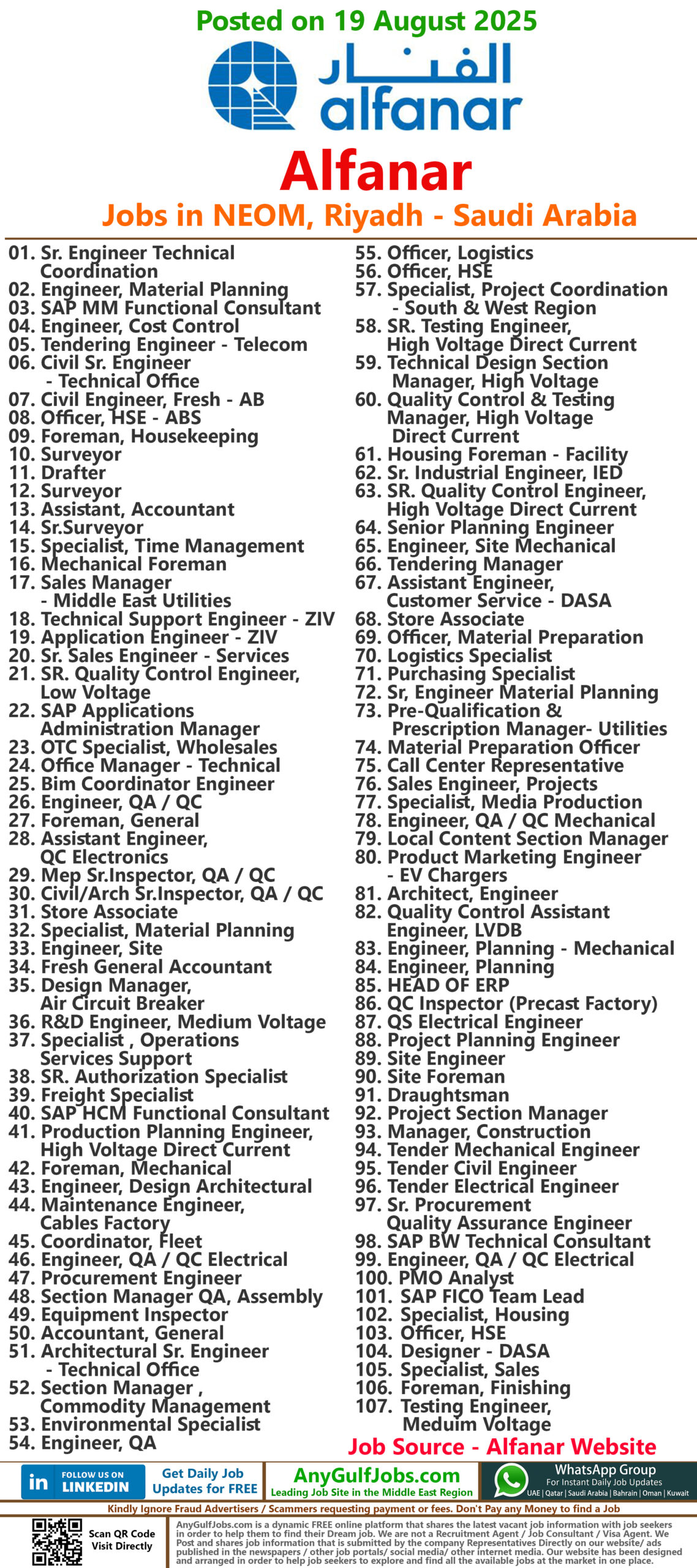 Alfanar Jobs | Careers - Saudi Arabia - KSA