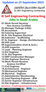 El Seif Engineering Contracting Jobs | Careers - Saudi Arabia