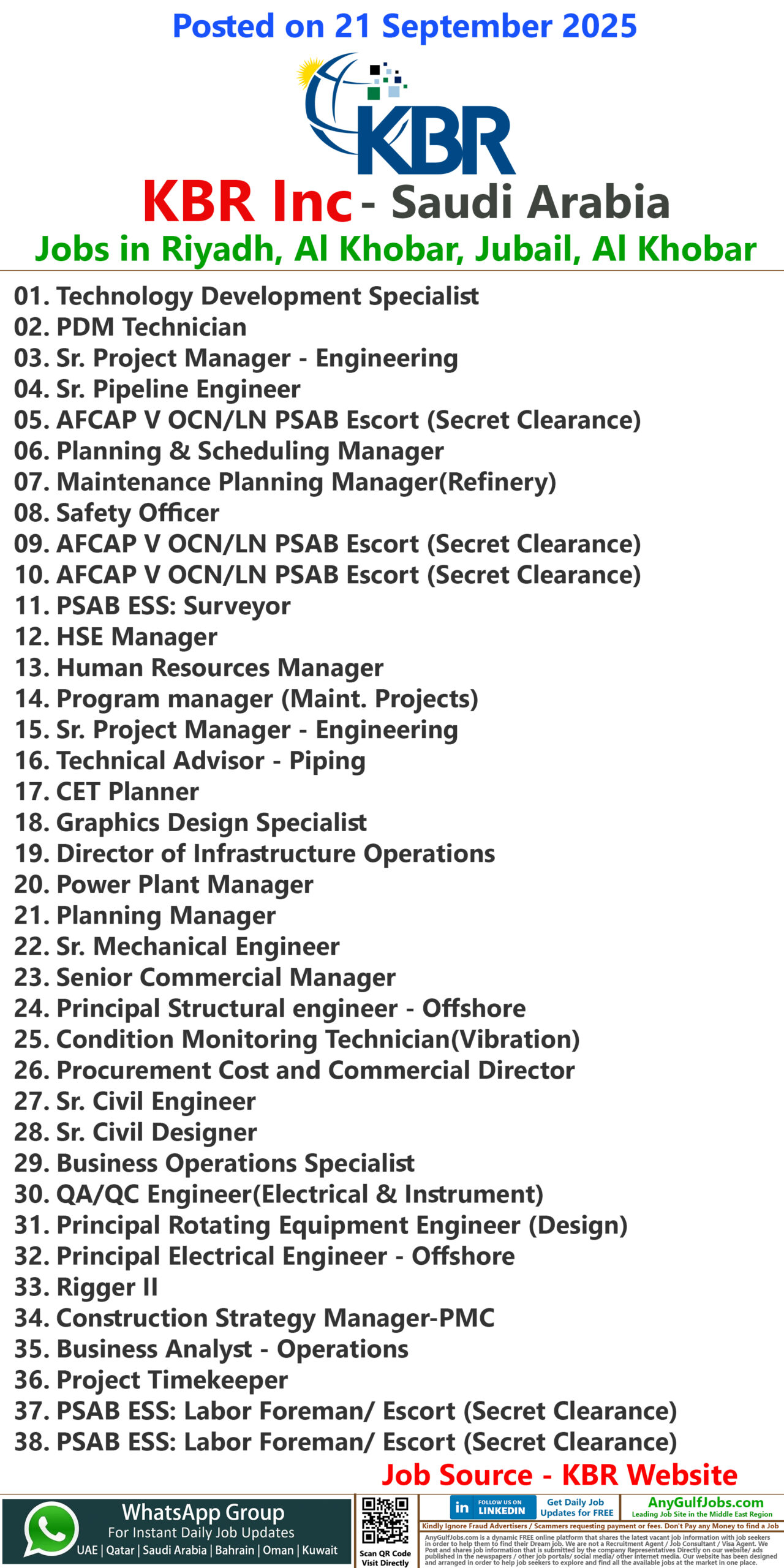 KBR Inc Jobs | Careers - Saudi Arabia