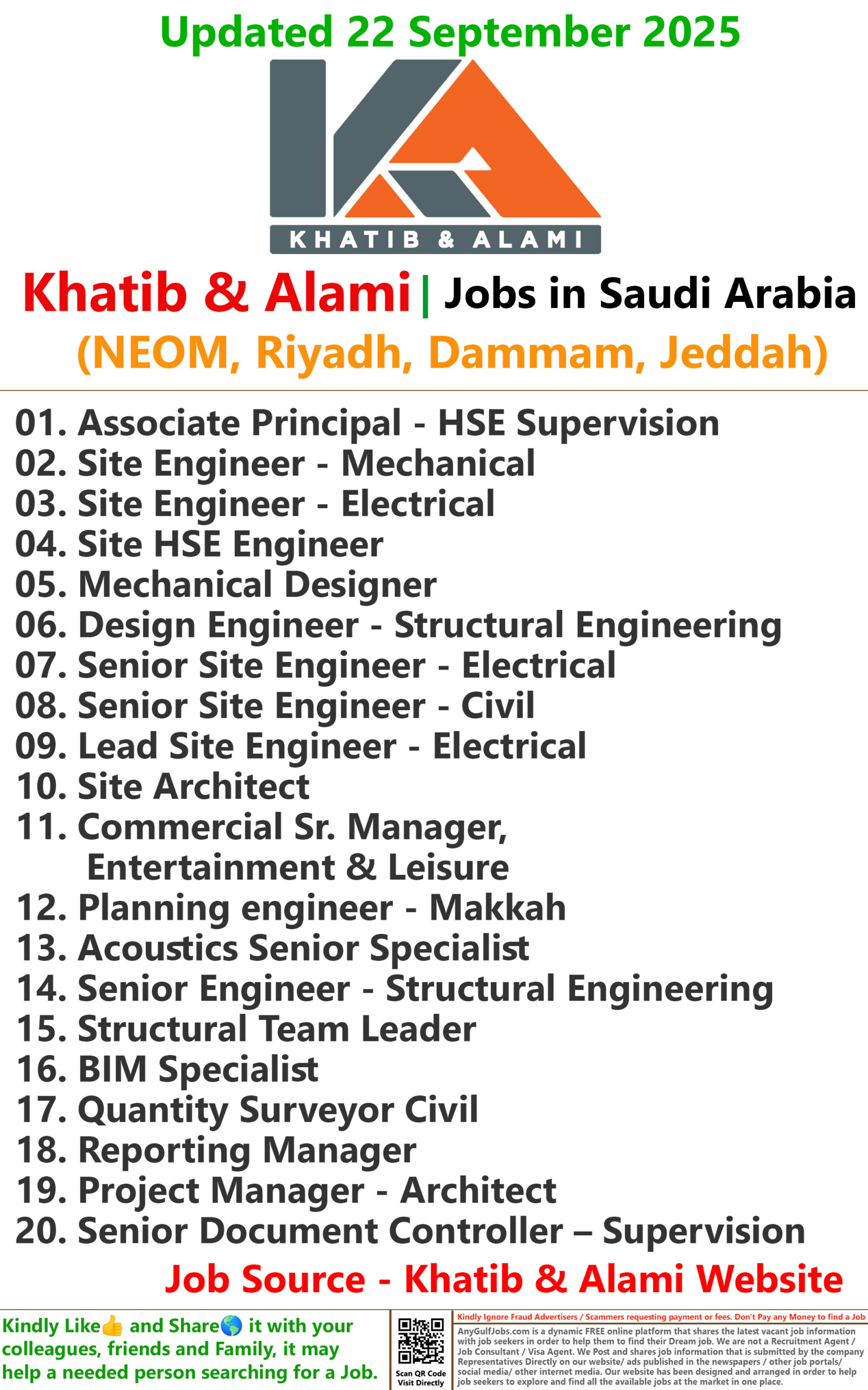 Khatib & Alami Jobs in Saudi Arabia