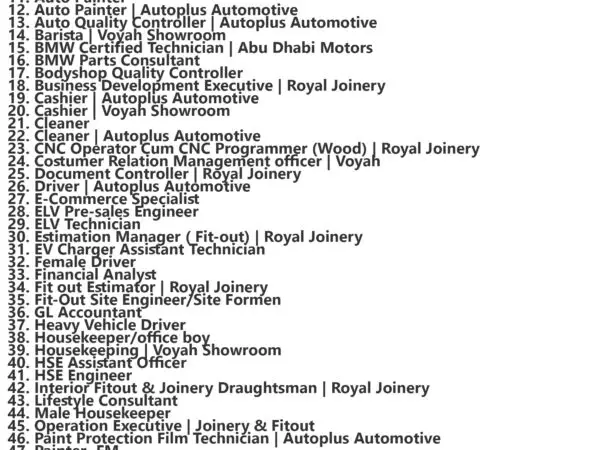 United Al Saqer Group Jobs | Careers - Dubai, UAE 931 United Al Saqer Group Jobs | Careers - Dubai, UAE