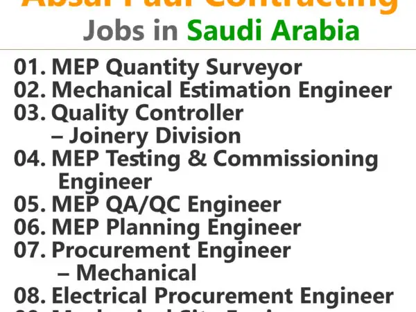 Absal Paul Contracting Jobs | Careers - Saudi Arabia 984 Absal Paul Contracting Jobs | Careers - Saudi Arabia