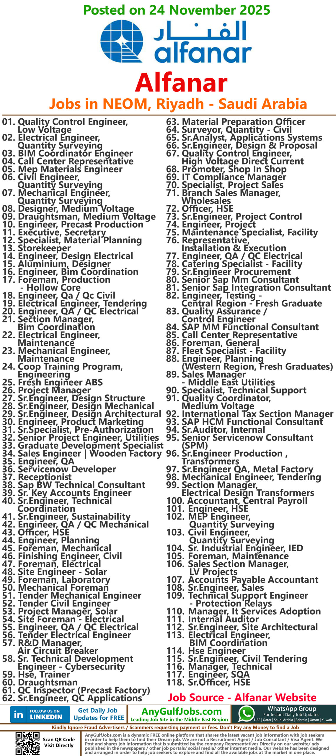 Alfanar Jobs | Careers - Saudi Arabia - KSA