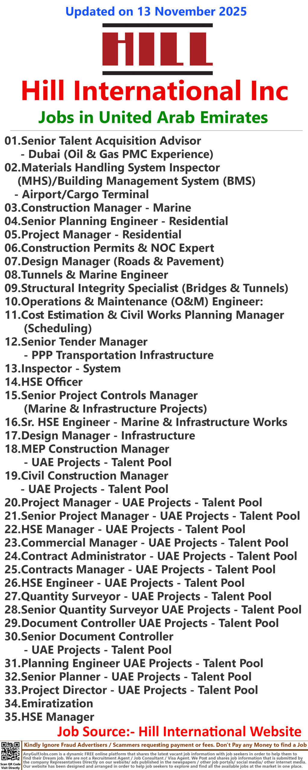 Hill International Inc Jobs | Careers - United Arab Emirates