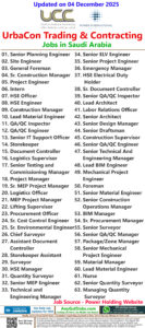 UCC | UrbaCon Trading & Contracting Jobs | Careers - Saudi Arabia